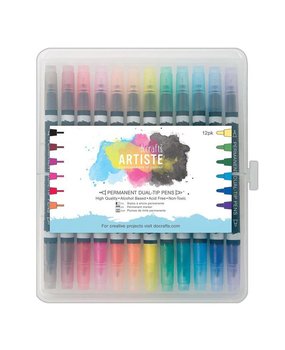 Docrafts Artiste Perkament Dual-tip pens (12pk) Thick & Thin (DOA 851304) (DISCONTINUED)