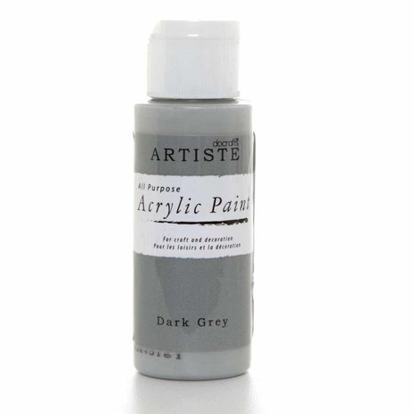Docrafts Acrylic Paint (2oz) - Dark Grey (DOA 763258)