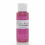 Docrafts Acrylic Paint (2oz) - Metallic Rose (DOA 763107)