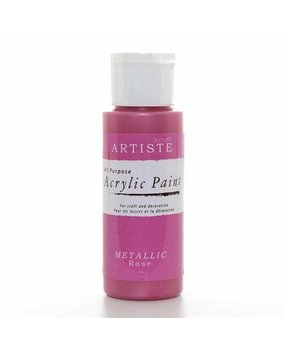 Docrafts Acrylic Paint (2oz) - Metallic Rose (DOA 763107)