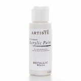 Docrafts Acrylic Paint (2oz) - Metallic White (DOA 763106)