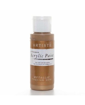Docrafts Acrylic Paint (2oz) - Metallic Titanium Gold (DOA 763102)