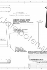Tafelpoten.shop Stalen industriele Trapezium tafelpoten 8x8 cm