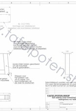 Nordstahl Stalen salontafelpoot Trapezium Nordstahl | Wit