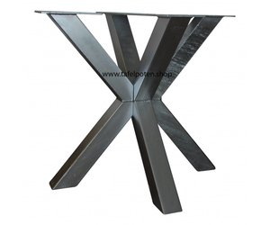 Gering karakter Mail Stalen industriele tafelpoten, model dubbele kruispoot tafelonderstel -  tafelpoten.shop