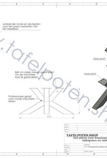 Nordstahl Stalen salontafel poot Matrix Nordstahl | Wit