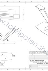 Nordstahl Stoere, stalen salontafelpoot Twisted V  wit