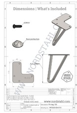 Nordstahl Set hairpin meubelpoten | Wit