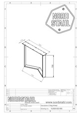 Nordstahl Stalen tafelpoot model 'Sharp U'