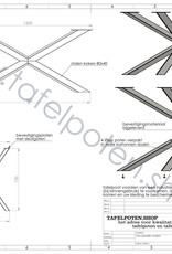 Nordstahl Stalen Spider tafelpoot Nordstahl | Wit