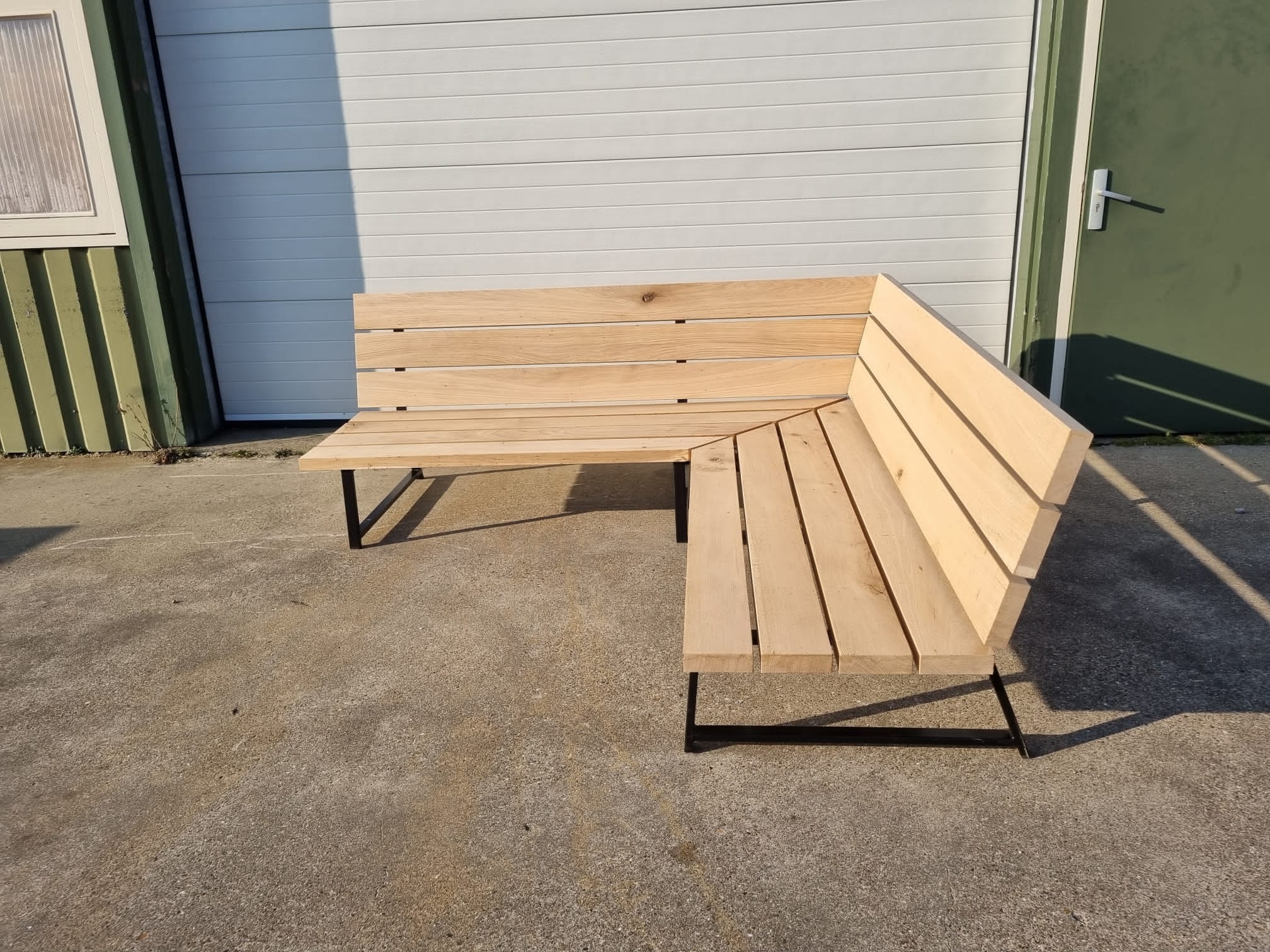 Lounge hoekbank frame zwart