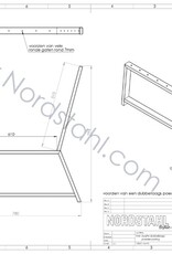 Lounge hoekbank frame zwart