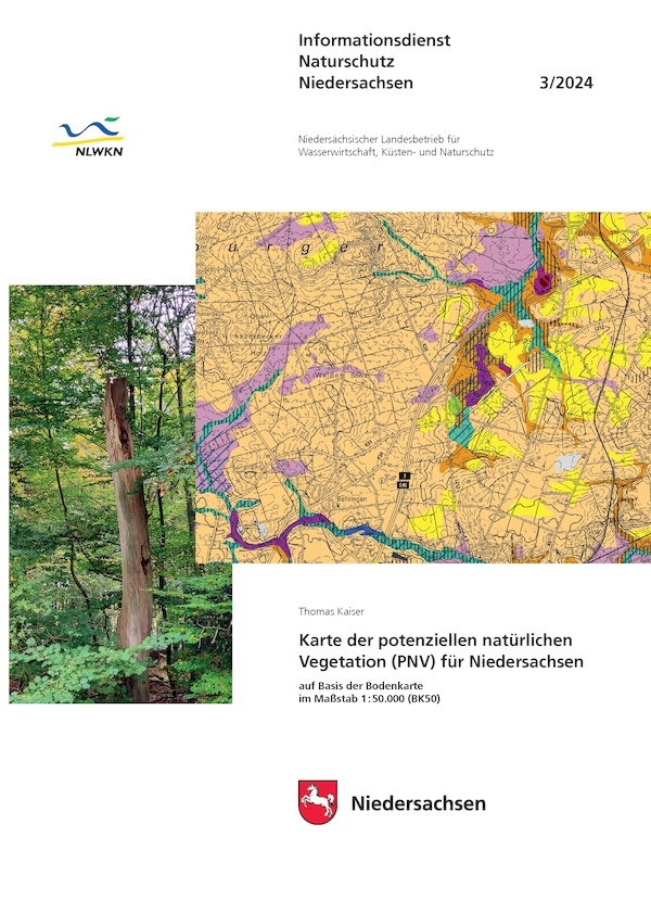 Karte der potenziellen natürlichen Vegetation (PNV) für Niedersachsen (3/24)