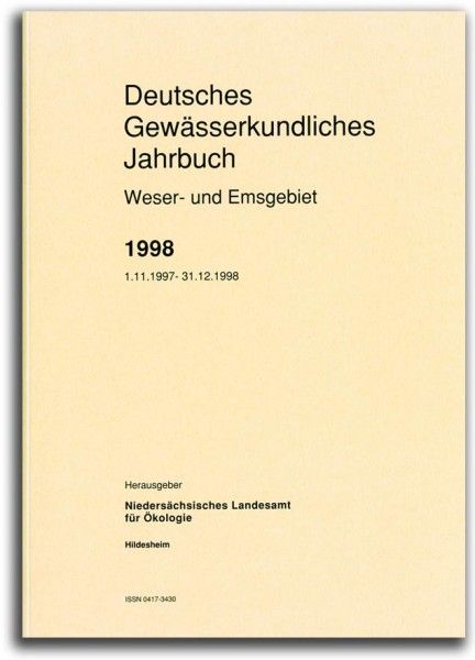 DEUTSCHES GEWÄSSERKUNDLICHES JAHRBUCH WESER-EMSGEBIET 1998