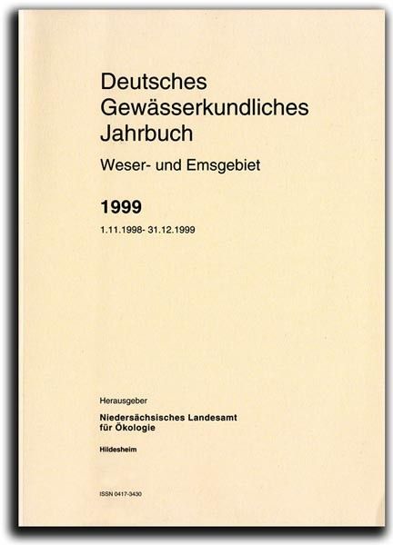 DEUTSCHES GEWÄSSERKUNDLICHES JAHRBUCH WESER-EMSGEBIET 1999