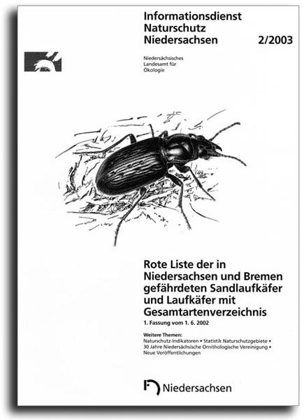 ROTE LISTE DER IN NIEDERSACHSEN UND BREMEN GEFÄHRDETEN SANDLAUFKÄFER UND LAUFKÄFER (2/03)