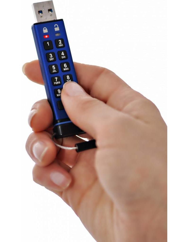 iStorage datAshur Pro USB3 256-bit - 16GB USB Flash Drive gesicherter USB- Stick mit PIN-Code