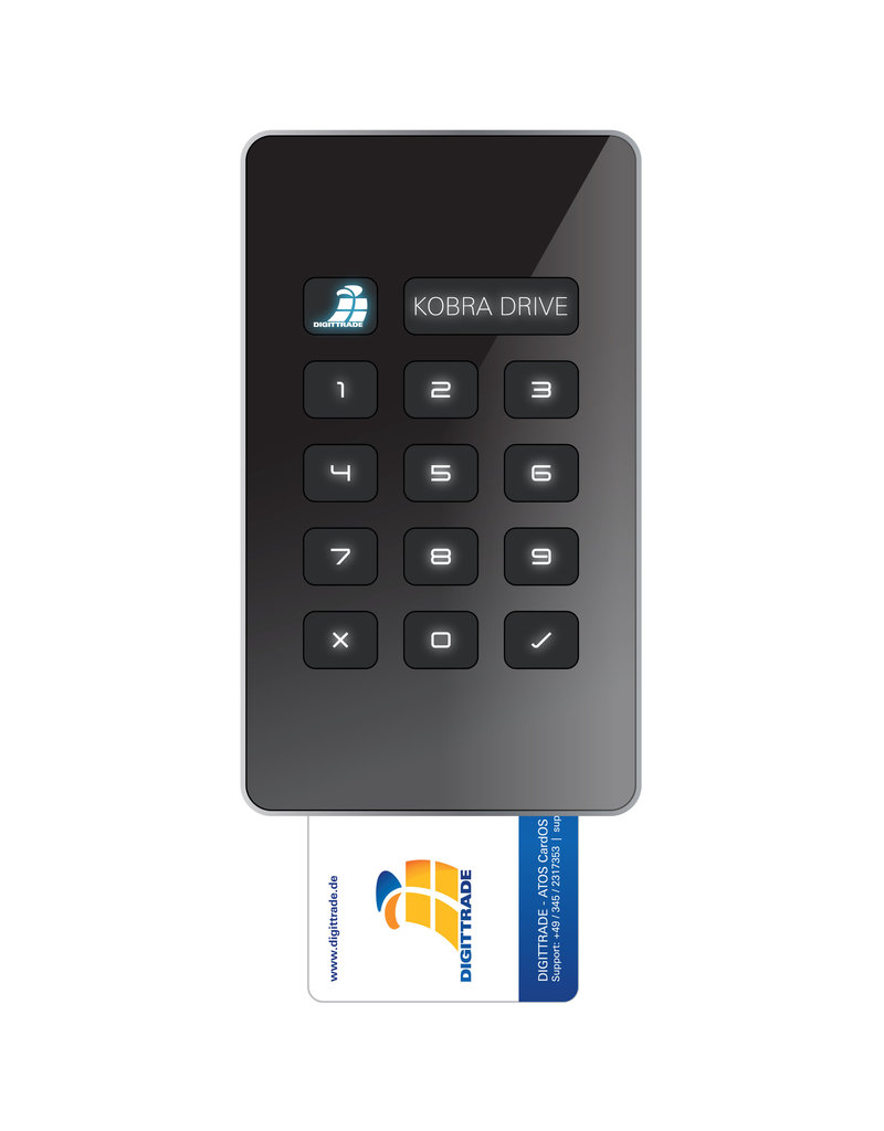 Digittrade Kobra Drive VS  with BSI approval for government classified information up to VS-NfD - 4TB - Pricing on request