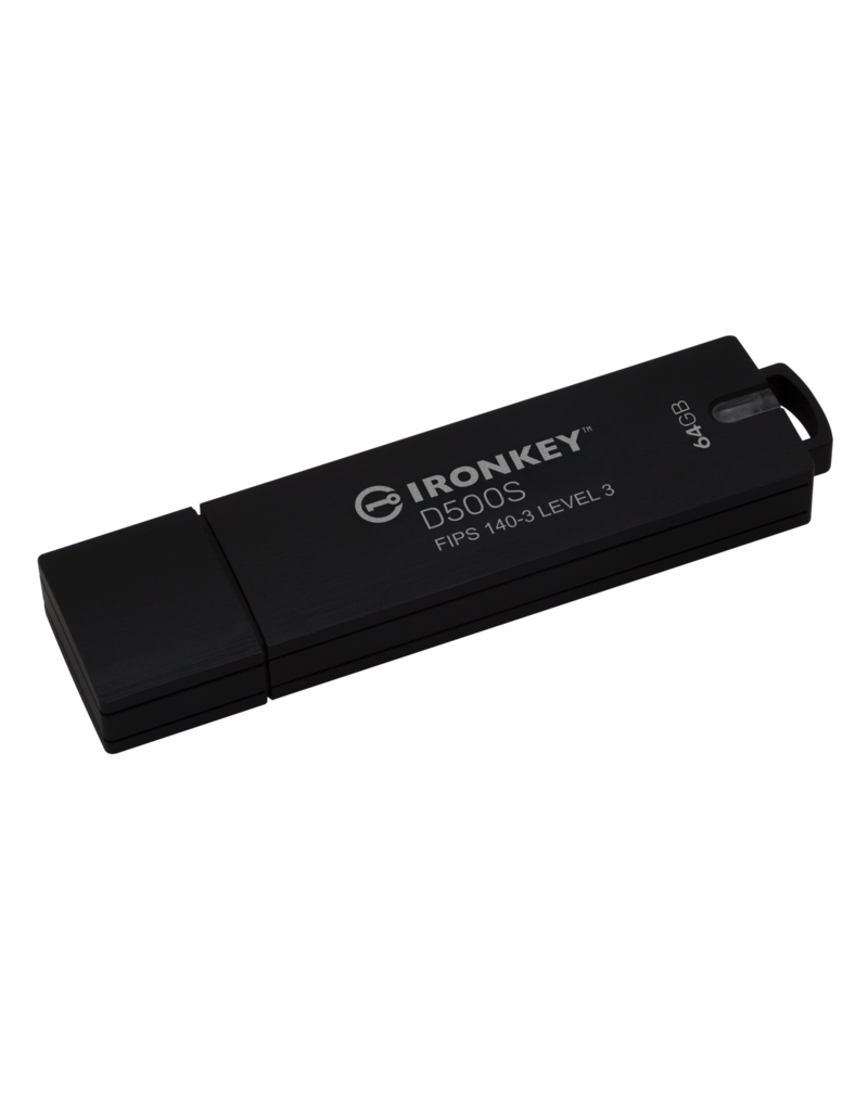 IronKey Kingston IronKey D500S – FIPS 140-3 Gecertificeerde Versleutelde USB 3 - 64GB Flash Drive