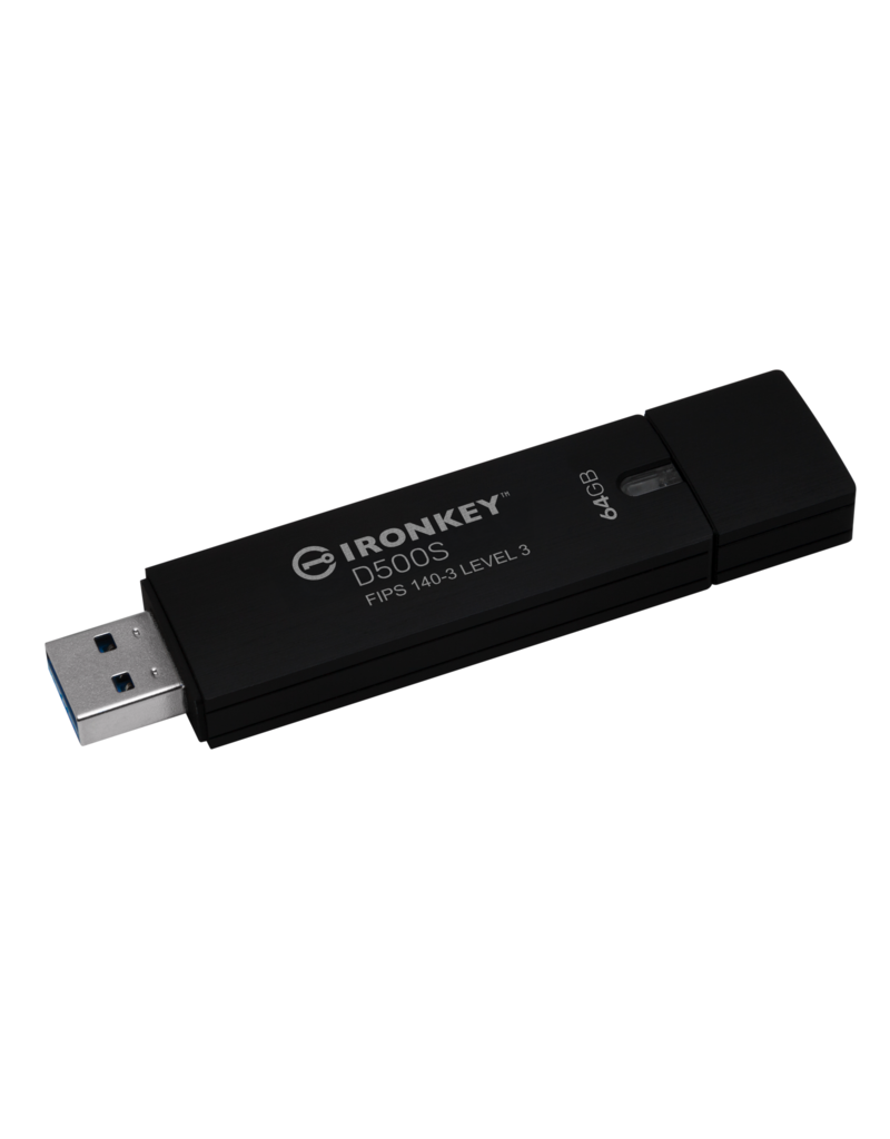 IronKey Kingston IronKey D500S – FIPS 140-3 Gecertificeerde Versleutelde USB 3 - 64GB Flash Drive
