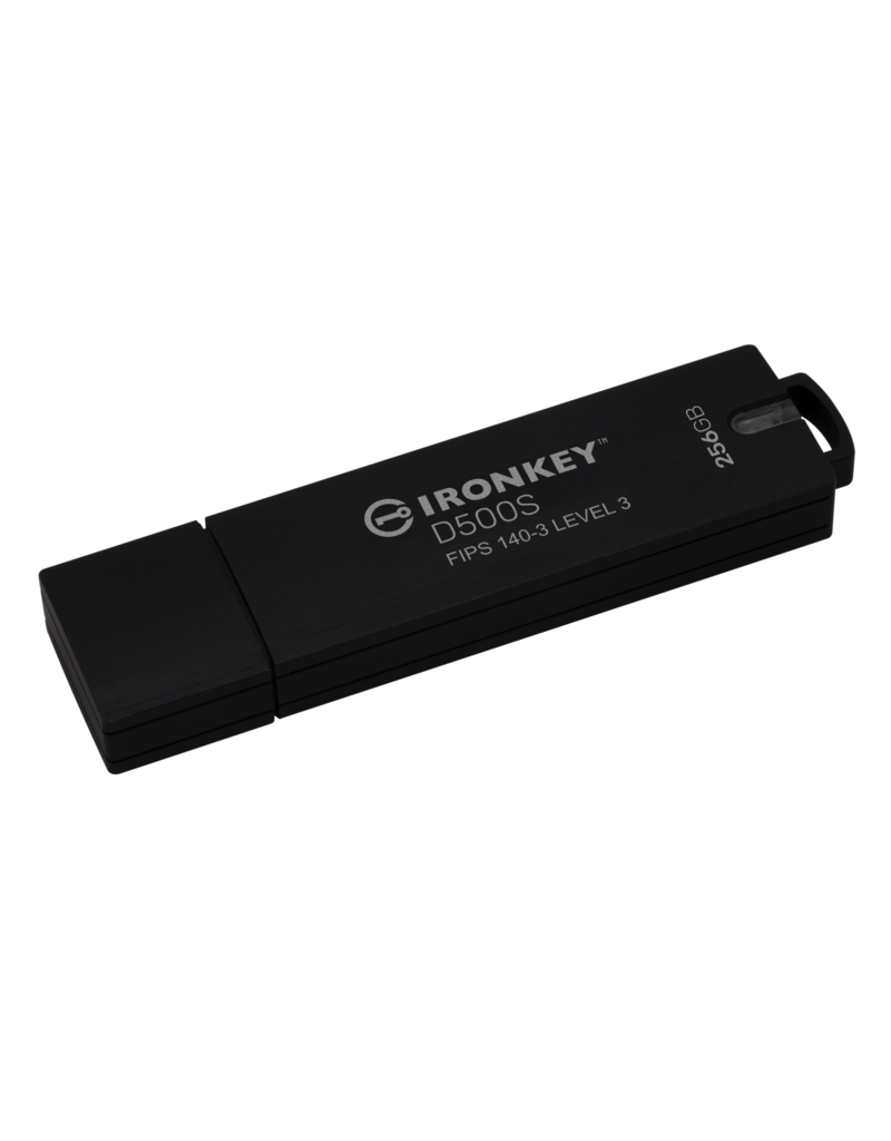 IronKey Kingston IronKey D500S – FIPS 140-3-zertifiziertes, verschlüsseltes USB 3 – 256 GB Flash-Laufwerk