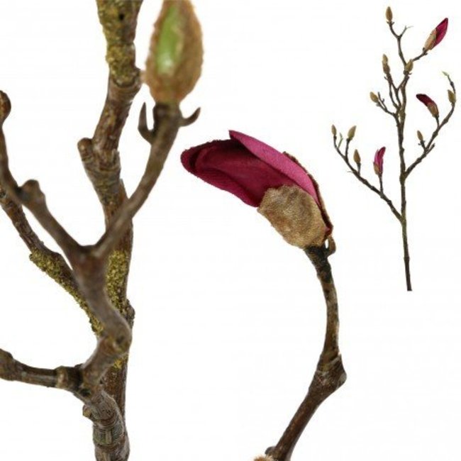 Magnolia kunstbloem paarse knop s