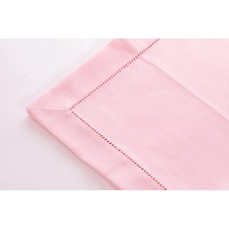 Simla Tafelkleed polyvis pastel pink 170x 300 hemstitch