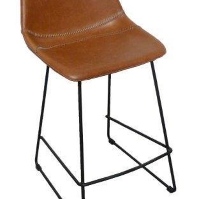 counter chair Patricia ginger pu + black leg
