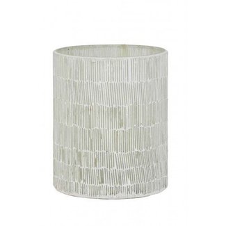 Theelicht macao dia12x15 wit cement