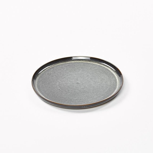 dessert bord keramiek grijsblauw dia 20 cm