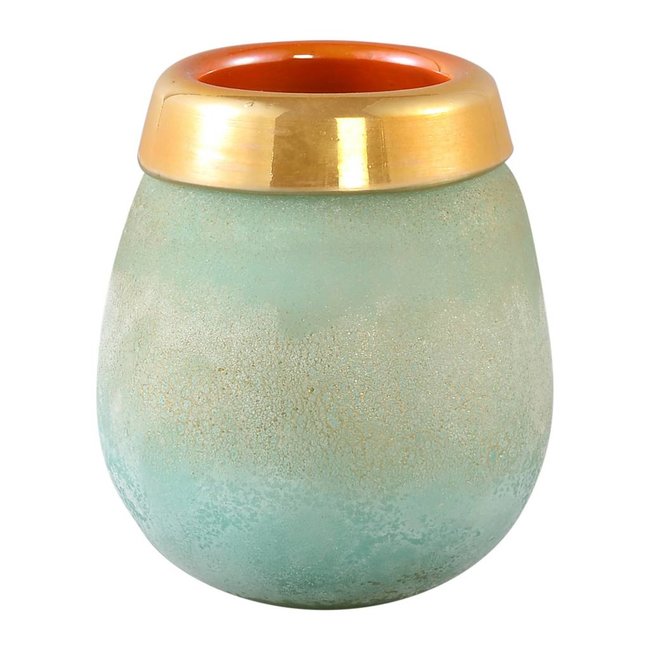 Mersh turqoise round glass s