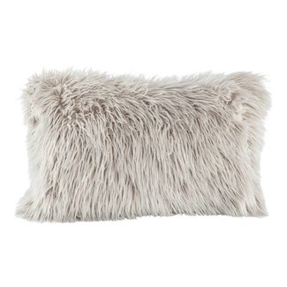 Kussen nepbont beige rechthoek