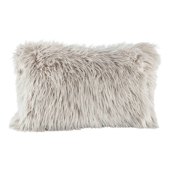 Kussen nepbont beige rechthoek