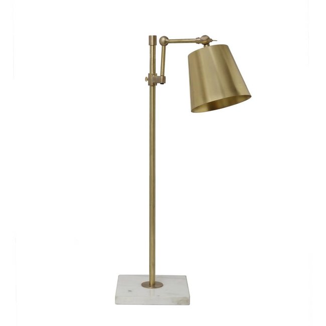 Senn brass table lamp Marble base lantern shape