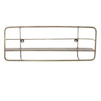 Jayz brass iron wall shelf rectangle