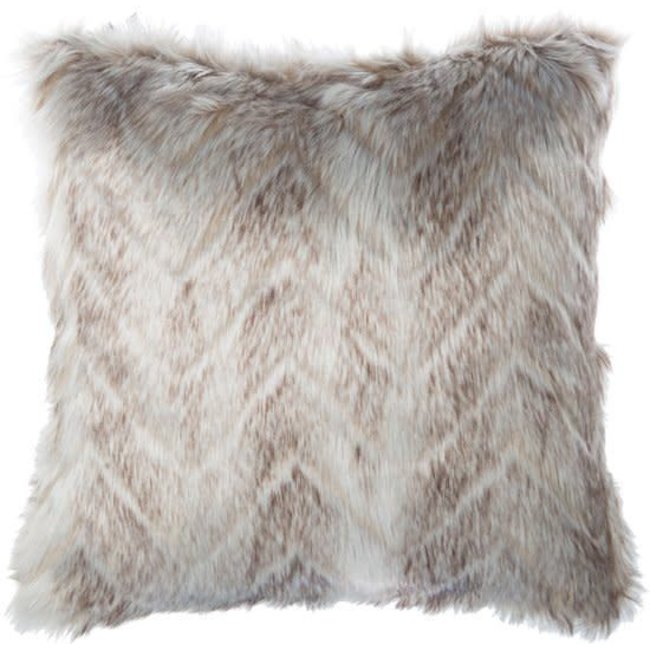 Kussen zigzag bruin grijs