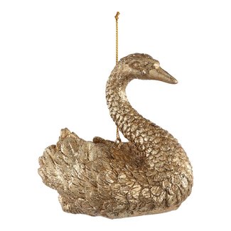 Christmas basile gold poly swan a
