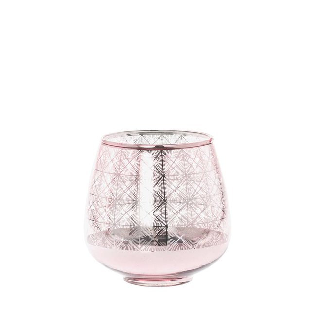 Sfeerlicht shine roze 12 cm