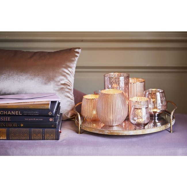 Sfeerlicht glow roze 15 cm