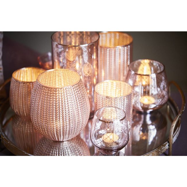 Sfeerlicht shine roze 12 cm