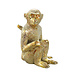 Monkey gold poly sitting monkey statue