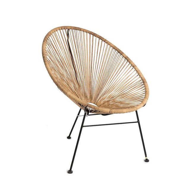 Chair steel / PE wicker natural