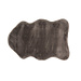 Rug animal skin shape fake fur dark grey 53x86