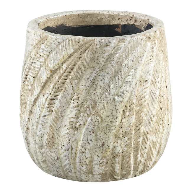 vita cream ceramic Palm pot round s