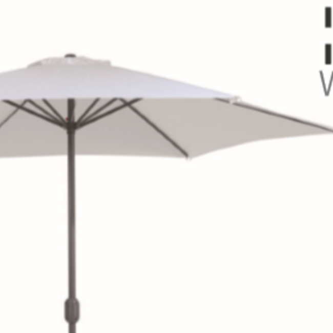 parasol grey aluminium with tilt diam 300