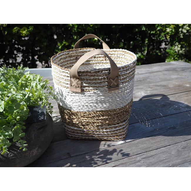 Mand benan wit naturel smal