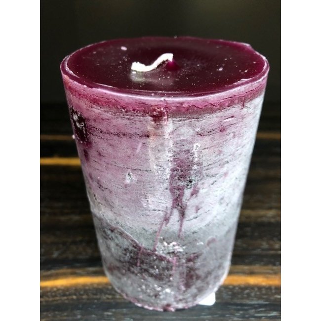 cylinder kaars dia7x10 cm elderbery red