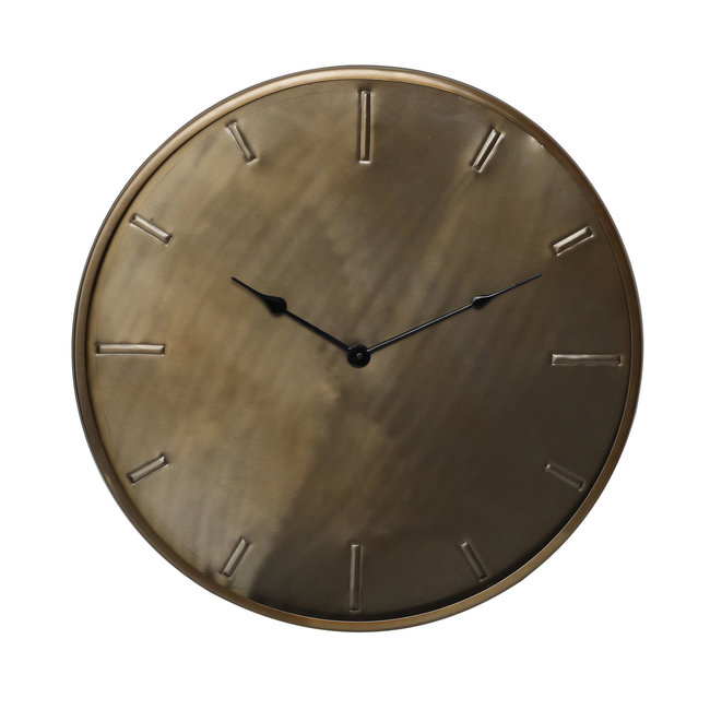 milou brass stainless steel wall clock round s