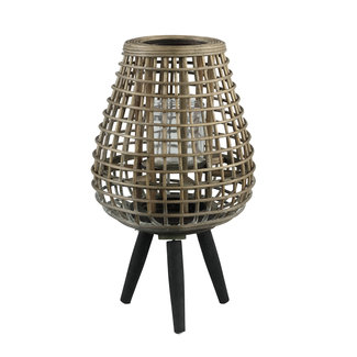 PTMD abell natural bamboo lantern wooden fet round M