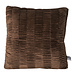 PTMD Charell brown ribbed velvet cushion square